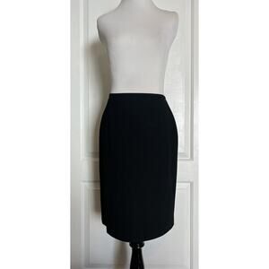 Ann Tjian for Kenar Black Straight Pencil Skirt Career Designer Business 4 S